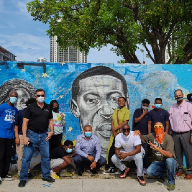 Overtown Mural for the One Year anniversary of George Floyd
