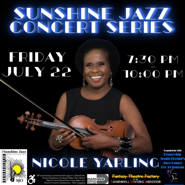 Sunshine Jazz Organization Monthly Concert Series: Nicole Yarling