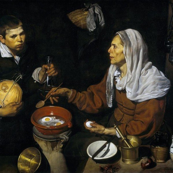 Diego Velázquez ~ Old Woman Cooking Eggs Brunch