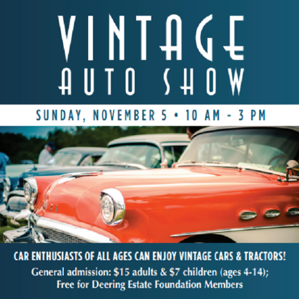 11th Annual Vintage Auto Show at Deering Estate